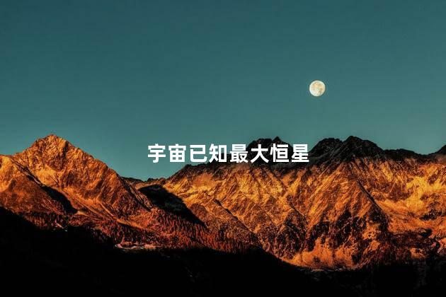 宇宙已知最大恒星