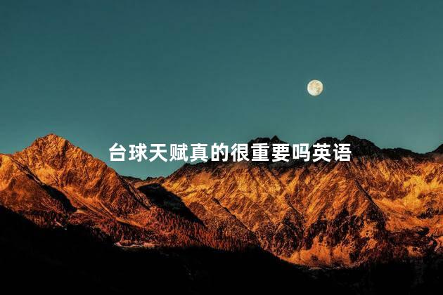 台球天赋真的很重要吗英语