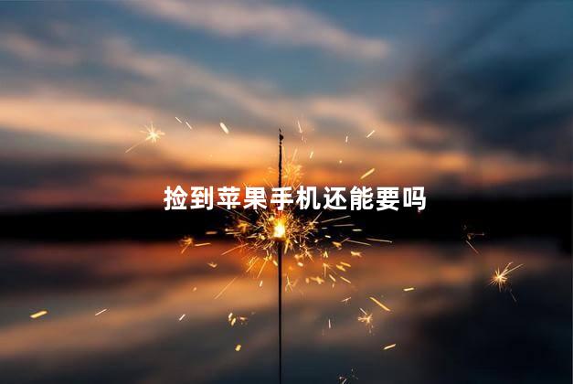 捡到苹果手机还能要吗