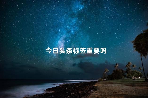 今日头条标签重要吗