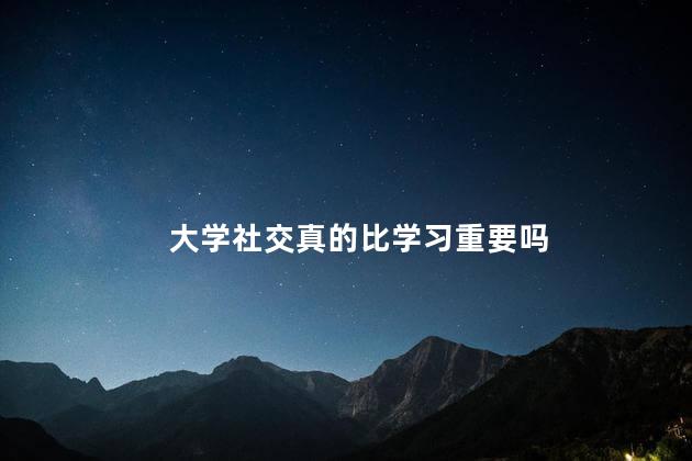 大学社交真的比学习重要吗