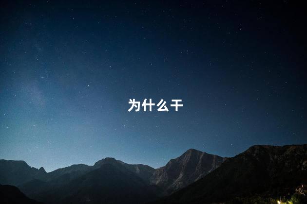 为什么干