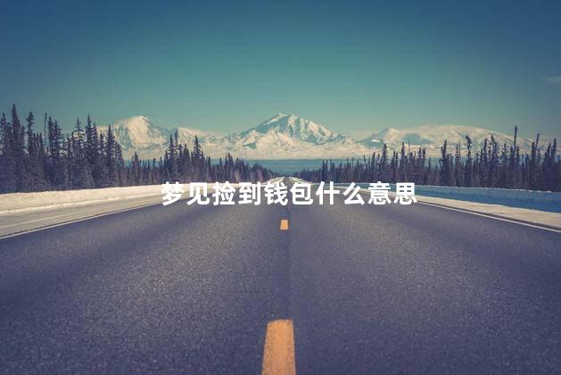 梦见捡到钱包什么意思