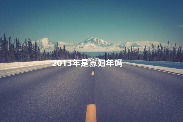 2013年是寡妇年吗