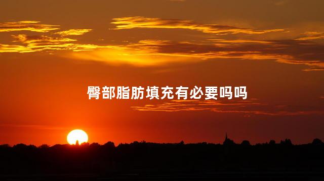 臀部脂肪填充有必要吗吗
