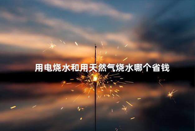 用电烧水和用天然气烧水哪个省钱