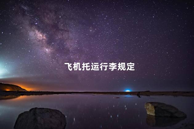 飞机托运行李规定