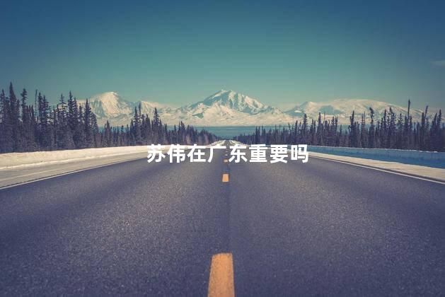 苏伟在广东重要吗