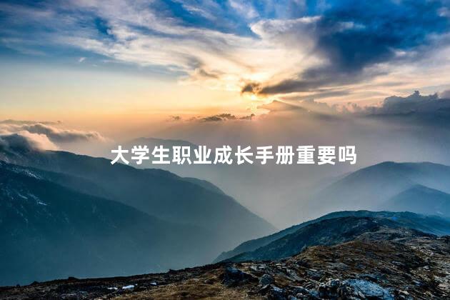 大学生职业成长手册重要吗