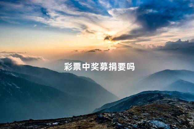彩票中奖募捐要吗