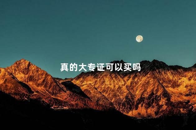 真的大专证可以买吗