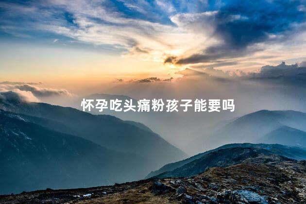 怀孕吃头痛粉孩子能要吗