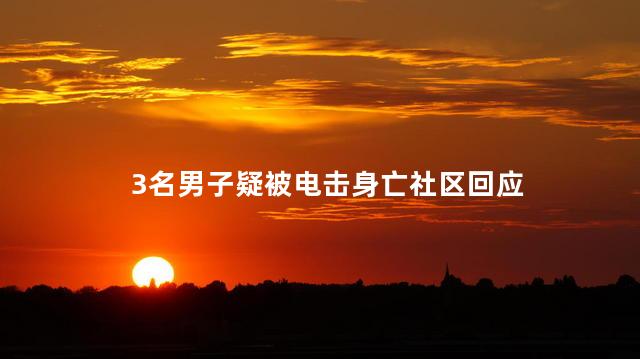 3名男子疑被电击身亡社区回应