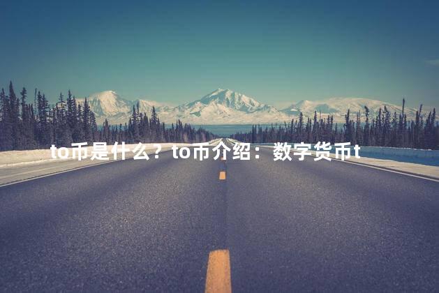 to币是什么？to币介绍：数字货币to币是什么