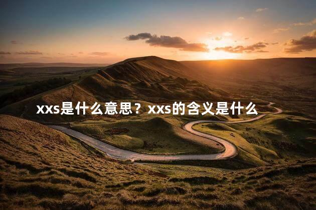 xxs是什么意思？xxs的含义是什么？