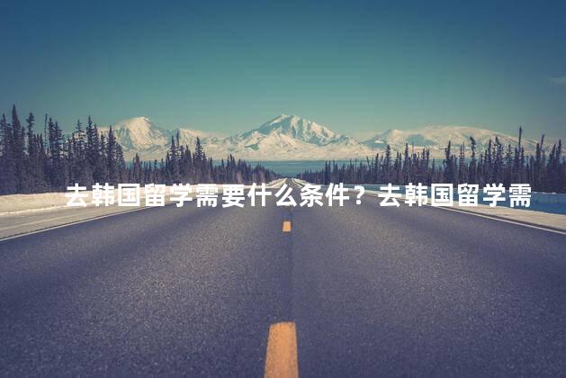 去韩国留学需要什么条件？去韩国留学需要满足哪些条件