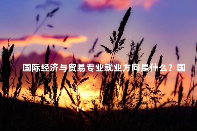 国际经济与贸易专业就业方向是什么？国际经济与贸易专业就业方向大揭秘