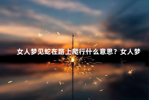 女人梦见蛇在路上爬行什么意思？女人梦见蛇在路上：意味着什么？