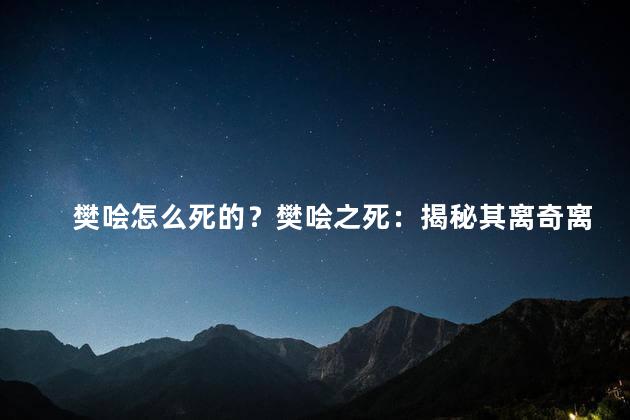 樊哙怎么死的？樊哙之死：揭秘其离奇离世真相