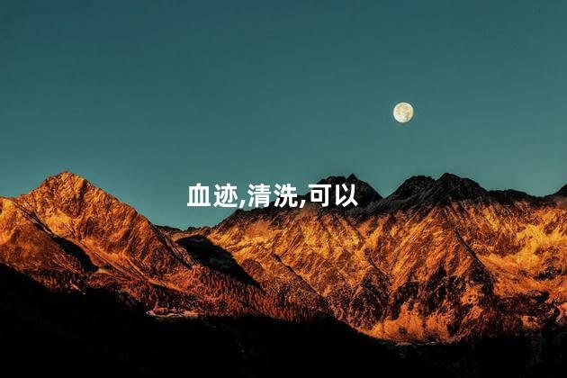 血迹,清洗,可以