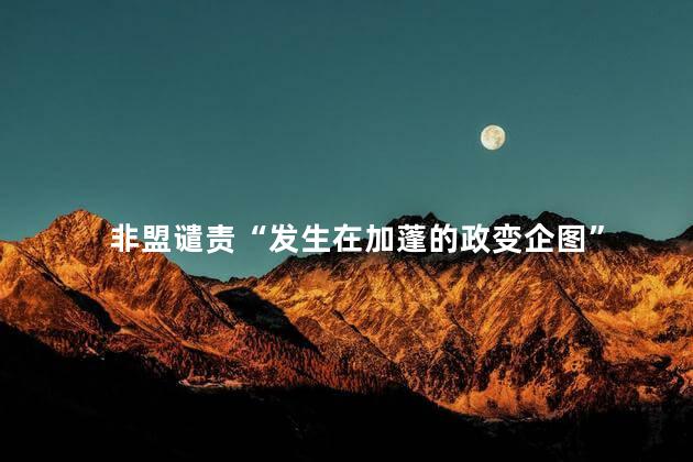 非盟谴责“发生在加蓬的政变企图”